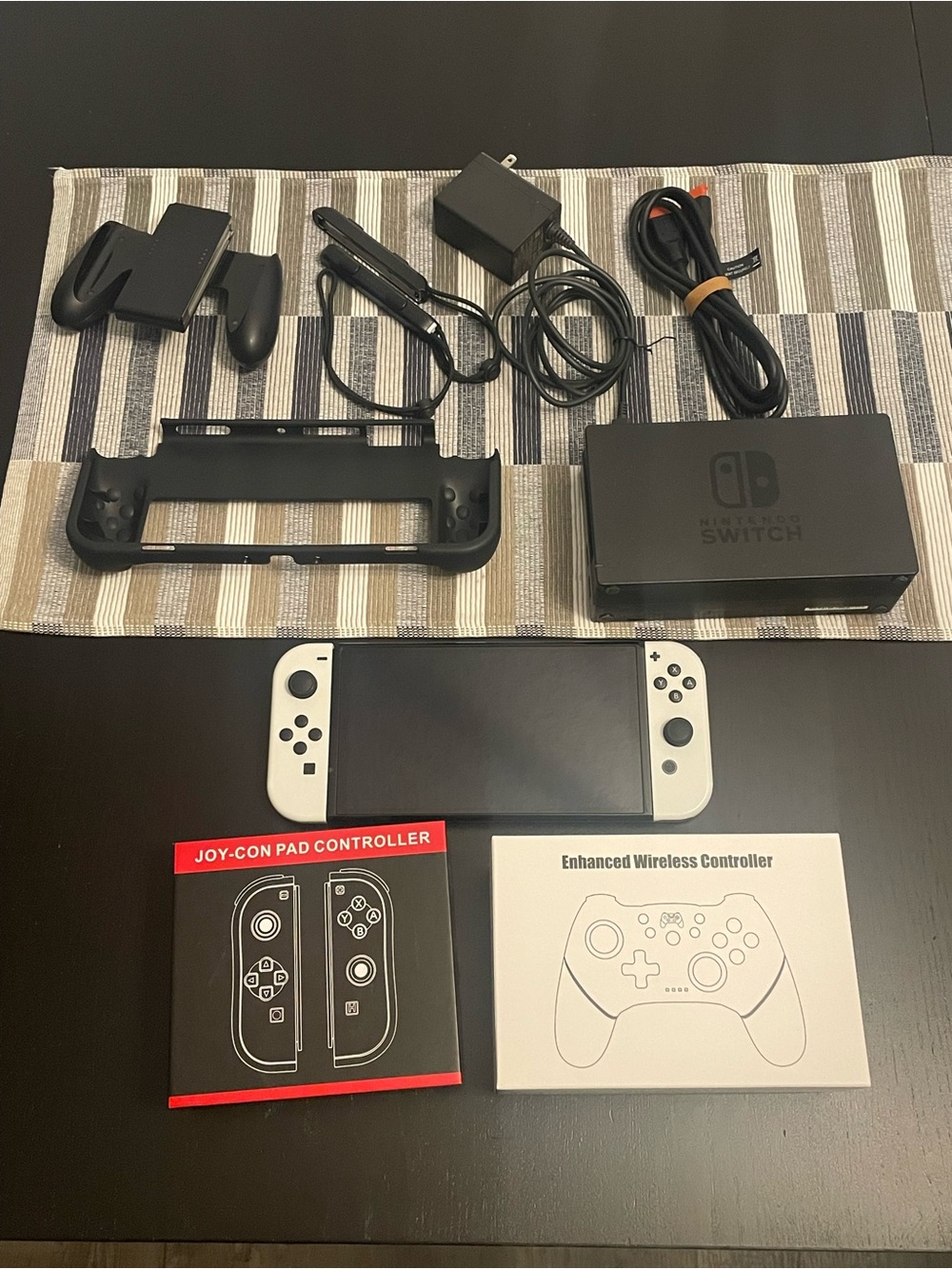 Nintendo Switch OLED with accessories